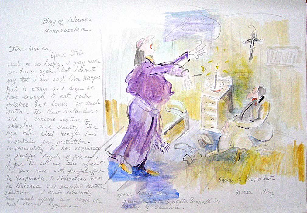 Painting by Piera McArthur: A letter to those at home in France